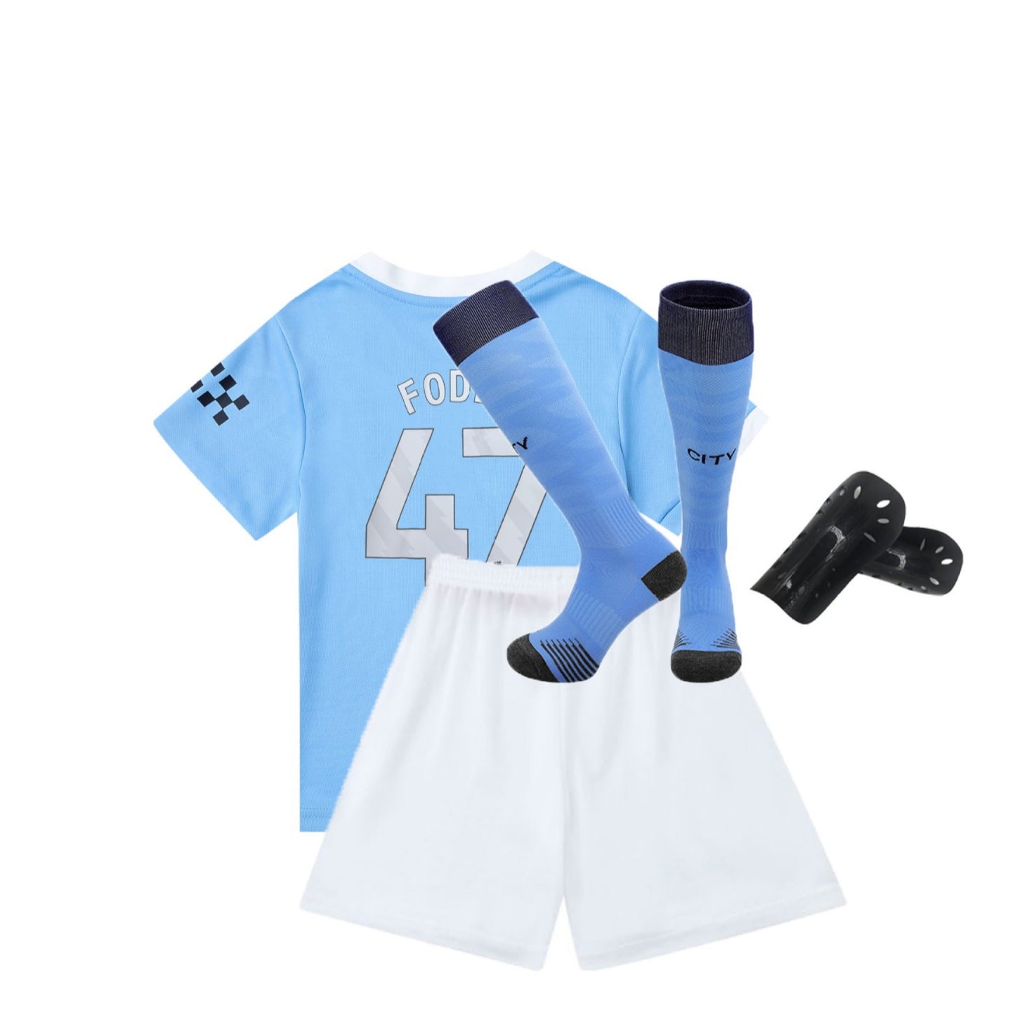 25-26 Manchester C home No. 47 club football uniform children's team uniform jersey size 14-30