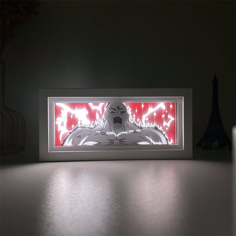 Paper sculpture lamp Dragon Ball Dragon Ball Son Goku Vegeta Dragon Ball Super animation surrounding LED night light