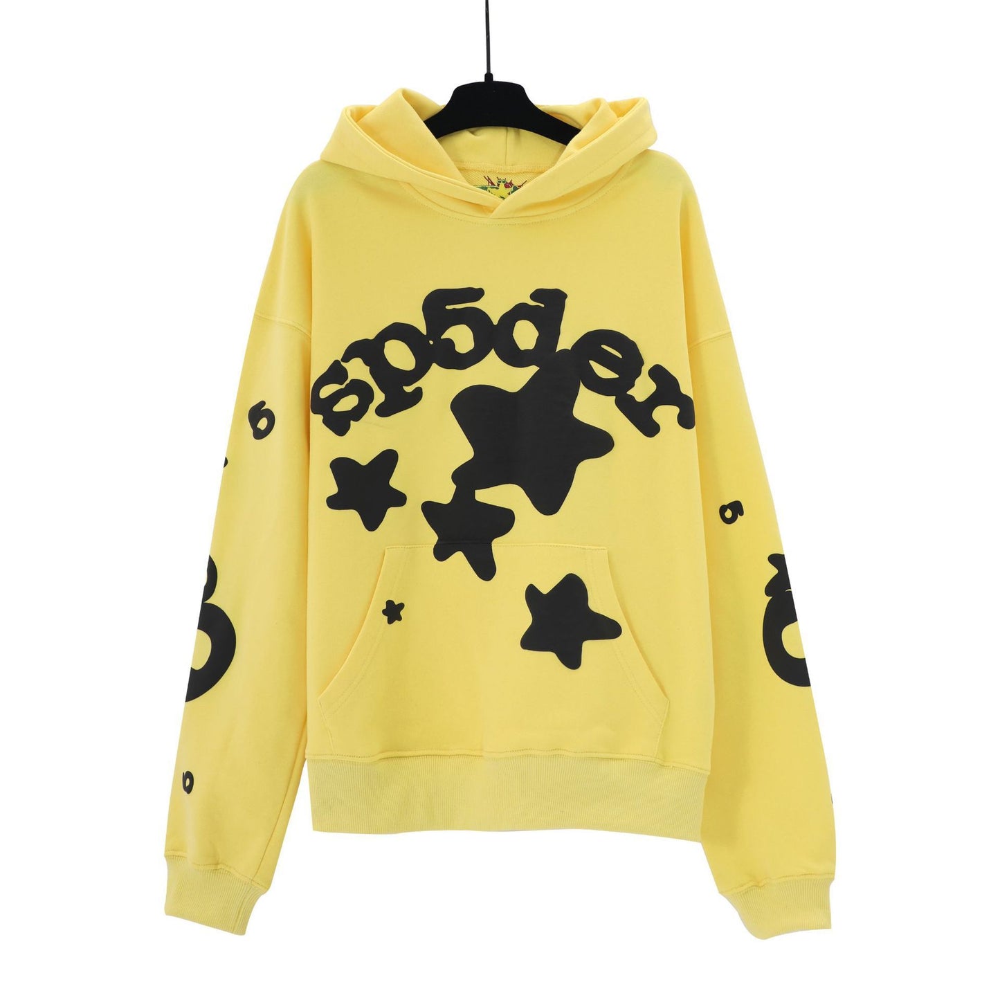 American fashion brand Sp5der 555 star foam print pure cotton hoodie sweater pants suit for men and women