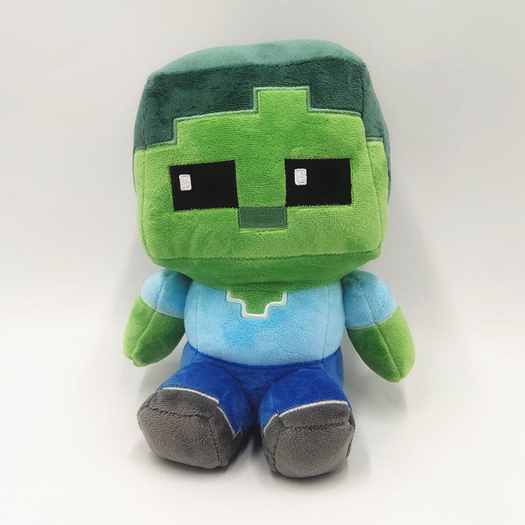 My world plush toys Ender Dragon Turtle Sitting Creeper Zombie Parrot Doll Dolphin Salamander Doll