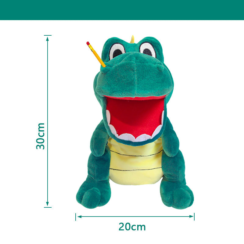 Jeff hand puppet open mouth plush toy rock Jeff hand puppet doll mouth can move with operating rod