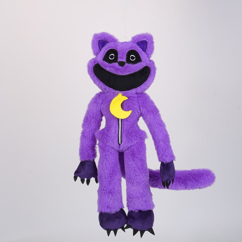 Smiling Critters horror purple cat doll smile animal monster children purple cat plush toy
