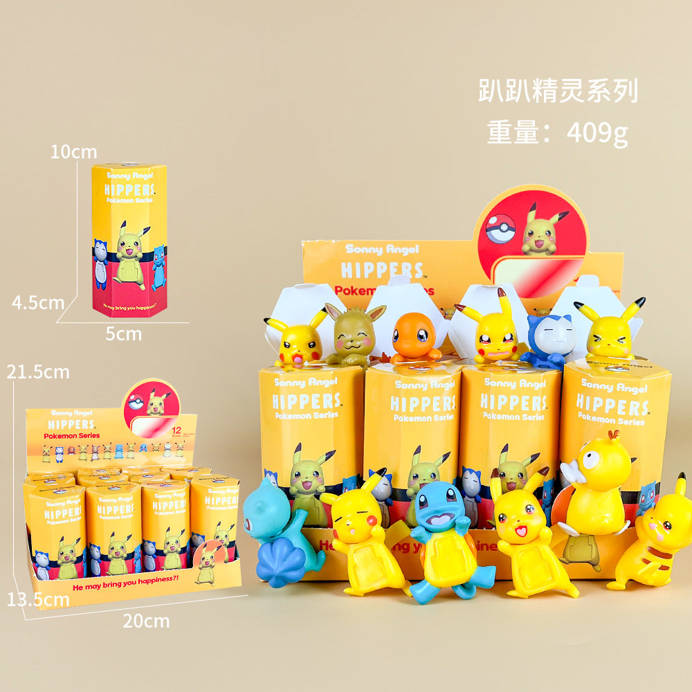 Sonny Papa Angel Figure Car Phone Sticker Cheek Support Blind Box Set Decorations
