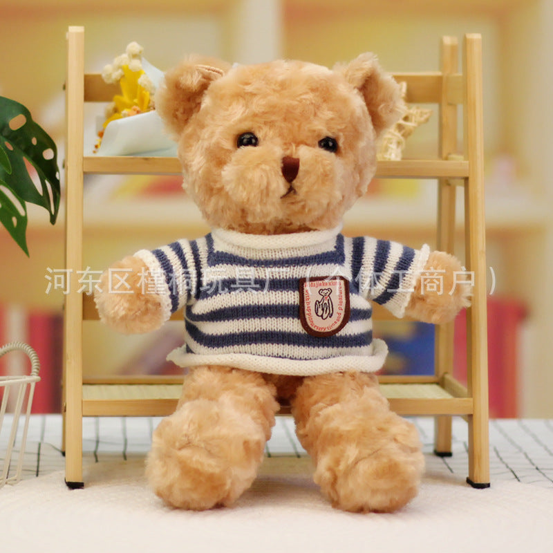 Teddy bear doll wholesale sweater plush toy pillow cloth doll wedding gift Valentine's Day gift