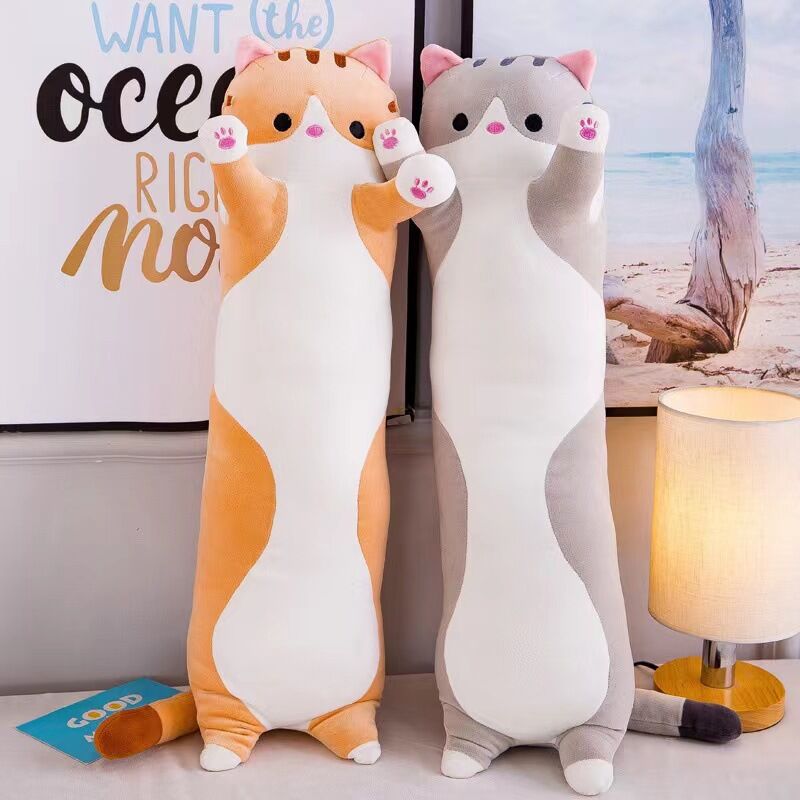 Hot sale plush toys long cat pillow doll cute kitten rag doll wholesale