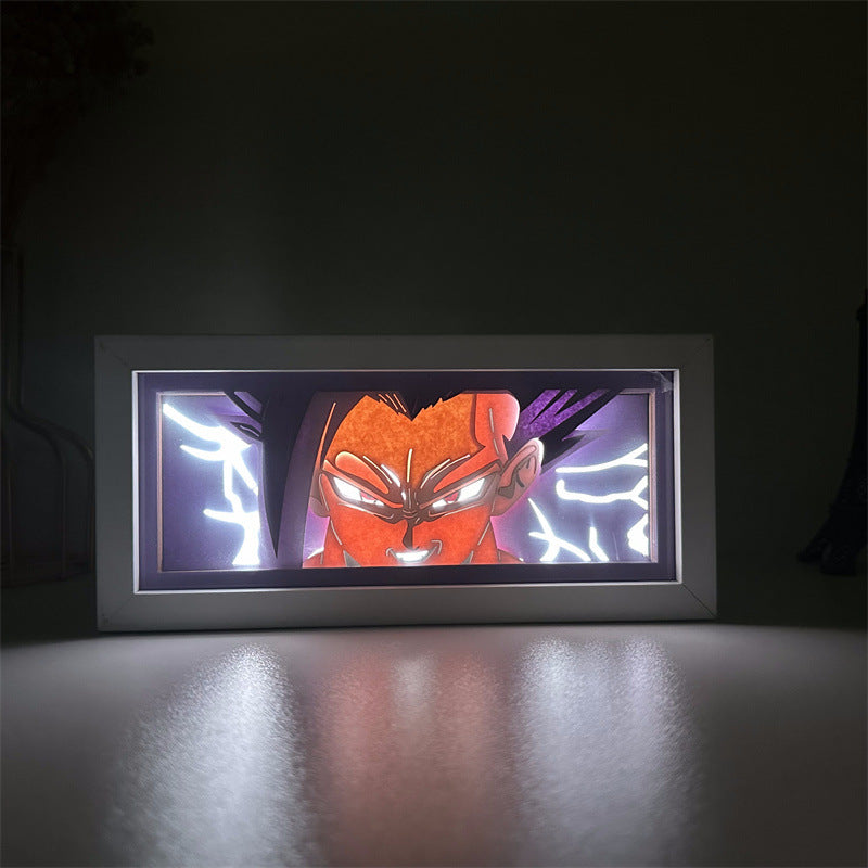 Paper sculpture lamp Dragon Ball Dragon Ball Son Goku Vegeta Dragon Ball Super animation surrounding LED night light