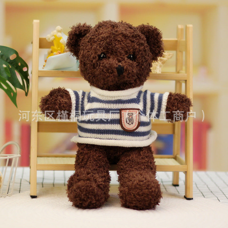 Teddy bear doll wholesale sweater plush toy pillow cloth doll wedding gift Valentine's Day gift