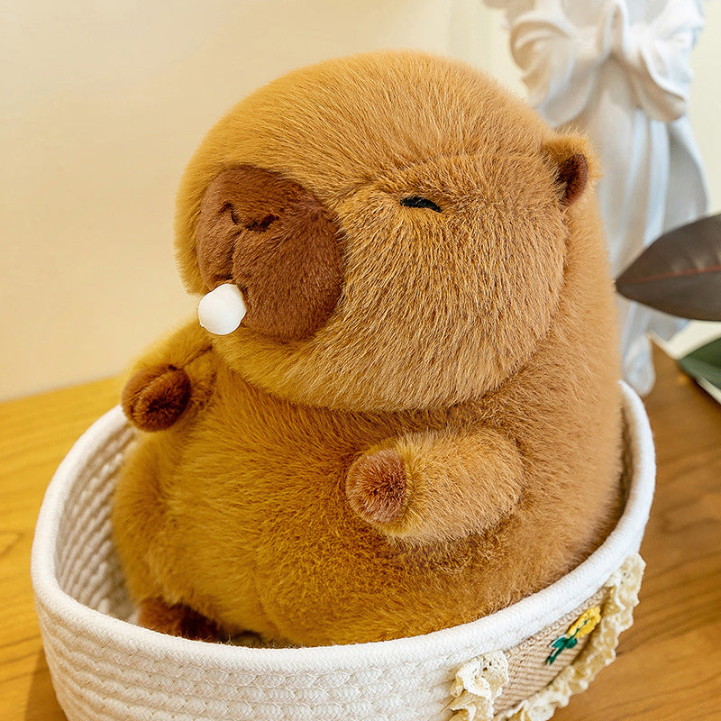 French fries capybara doll plush toy turtle capybara doll doll ugly cute doll birthday gift girl