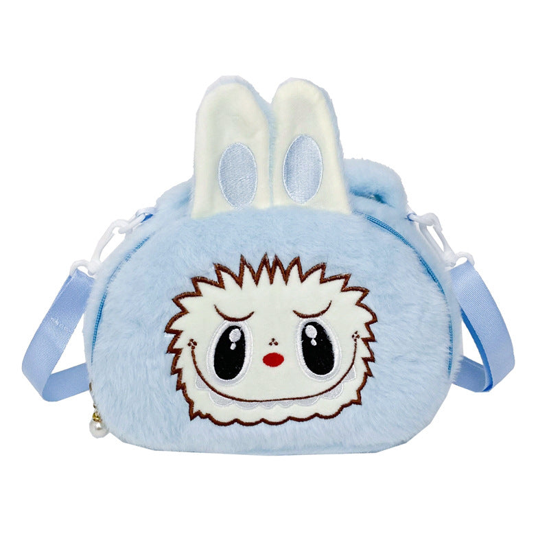 Labubu messenger bag labubu cartoon backpack coin purse children's female plush bag