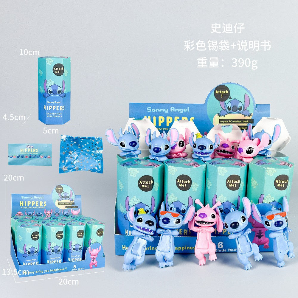 Sonny Papa Angel Figure Car Phone Sticker Cheek Support Blind Box Set Decorations