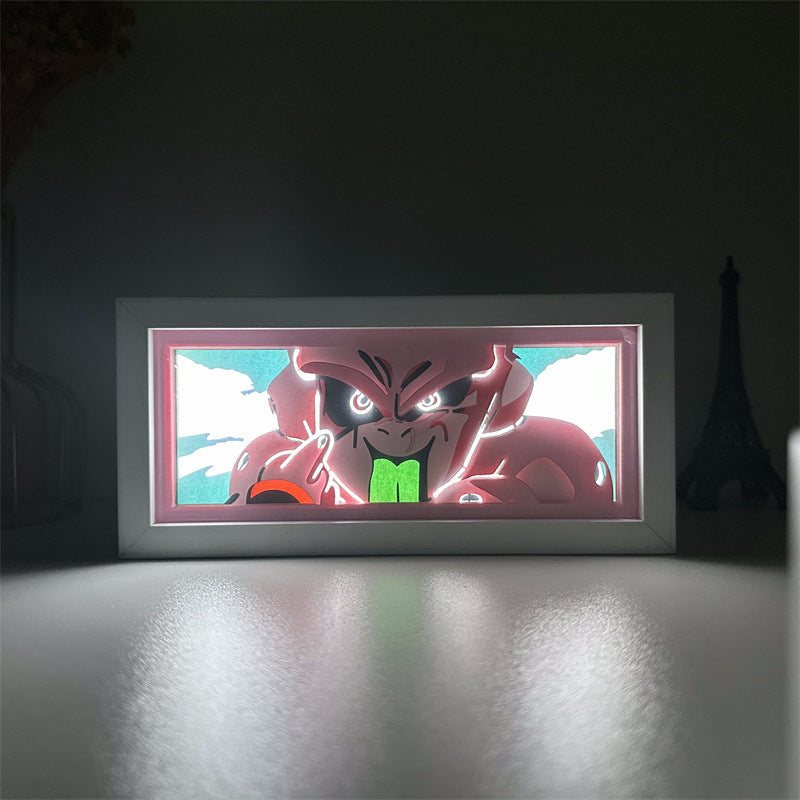 Paper sculpture lamp Dragon Ball Dragon Ball Son Goku Vegeta Dragon Ball Super animation surrounding LED night light