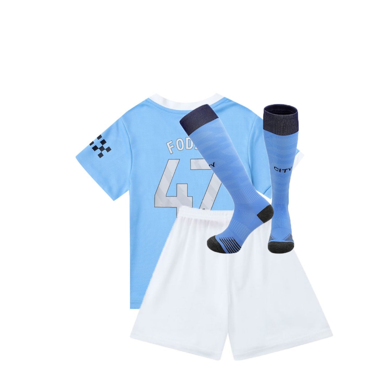 25-26 Manchester C home No. 47 club football uniform children's team uniform jersey size 14-30