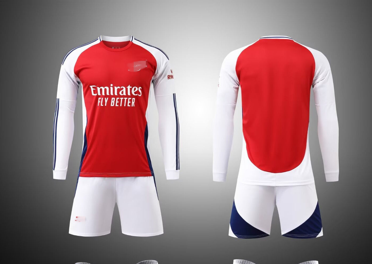 24-25 long-sleeved football uniform suit for boys and children, M and L, training uniform jersey, size 22-2XL