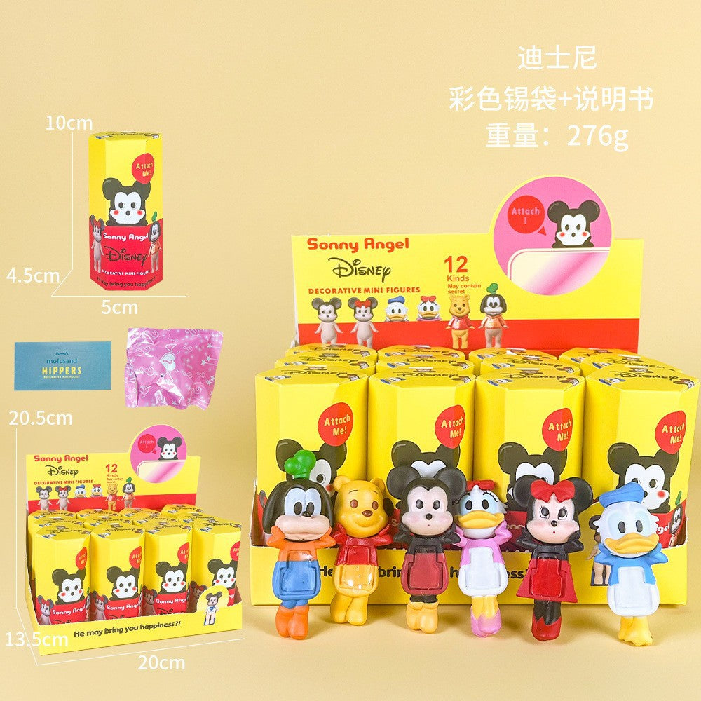 Sonny Angel Figure Car Phone Sticker Cheek Support Blind Box Set Decorations