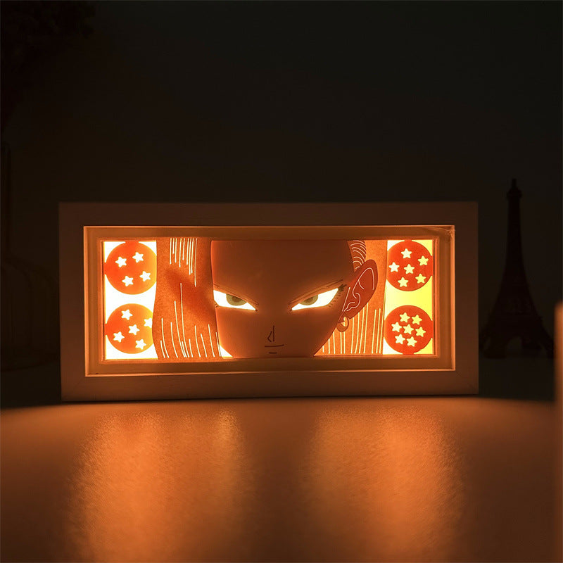 Paper sculpture lamp Dragon Ball Dragon Ball Son Goku Vegeta Dragon Ball Super animation surrounding LED night light