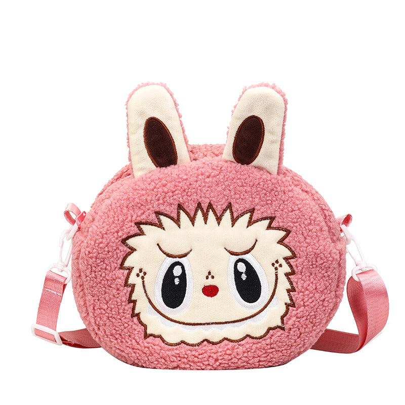 Labubu messenger bag labubu cartoon backpack coin purse children's female plush bag