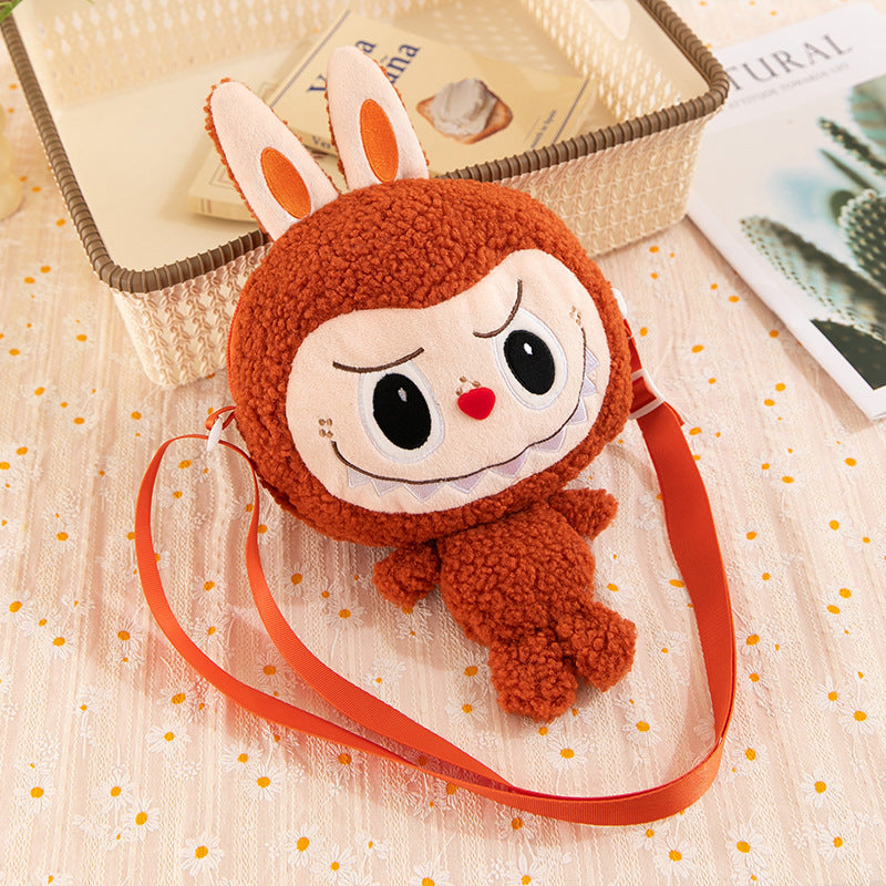 Labubu messenger bag labubu cartoon backpack coin purse children's female plush bag