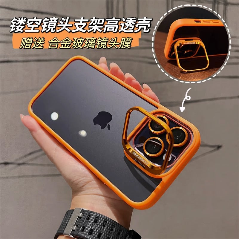 Lens cover bracket suitable for iPhone14 series phone case transparent high-end iPhone 13 series phone cases
