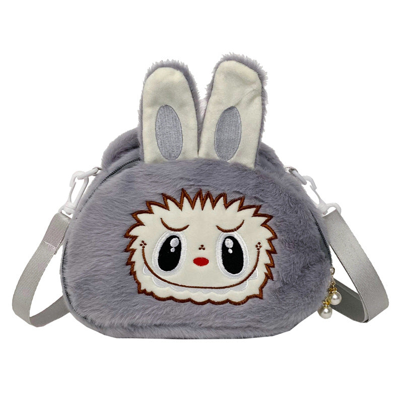 Labubu messenger bag labubu cartoon backpack coin purse children's female plush bag