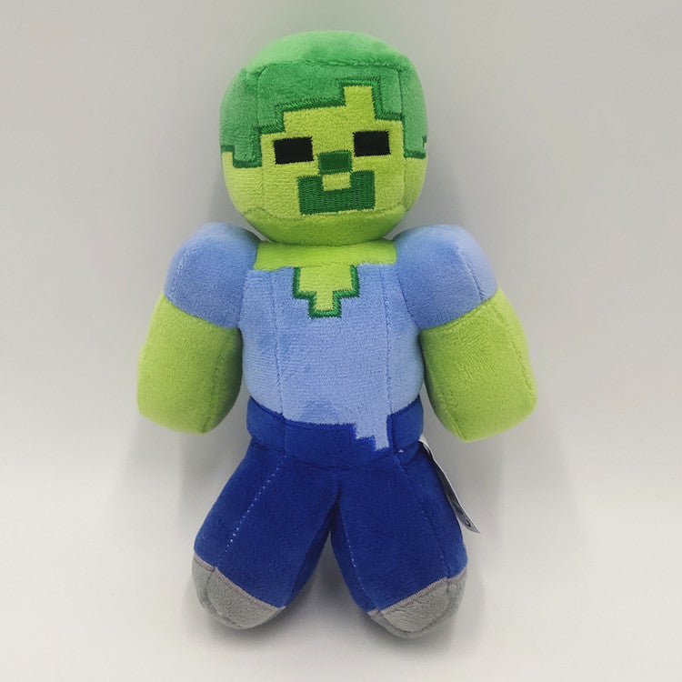 My world plush toys Ender Dragon Turtle Sitting Creeper Zombie Parrot Doll Dolphin Salamander Doll
