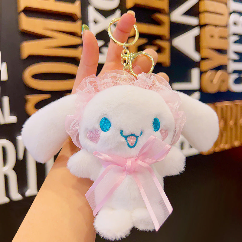 Cartoon Kuromi Plush Keychain Cute Schoolbag Pendant Keychain Pendant Boutique