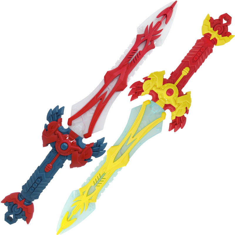 Electric Rotating Sound and Light Sword Music Flash Sword Large Boy Weapon Model Gift Toy Wholesale