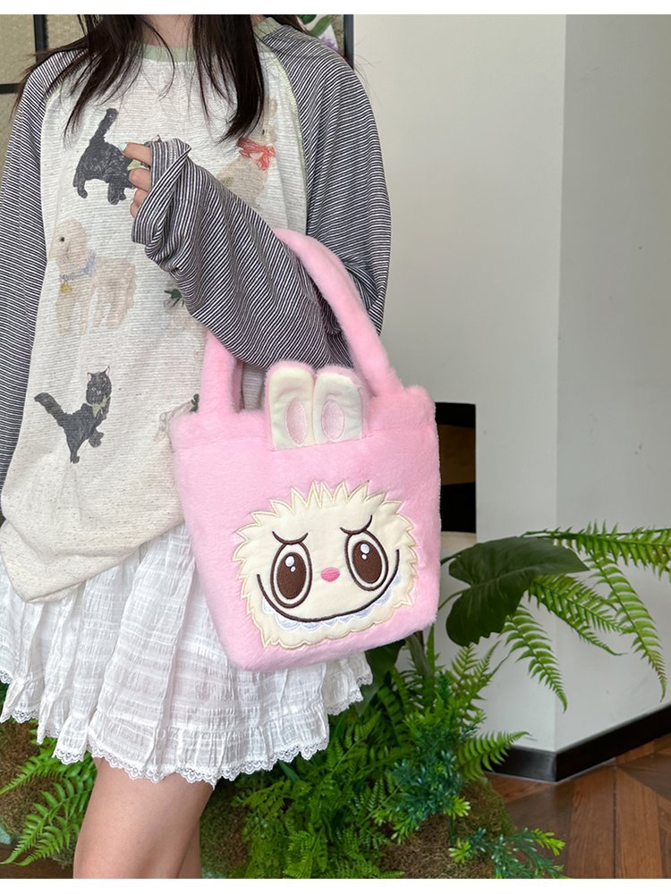 Labubu messenger bag labubu cartoon backpack coin purse children's female plush bag
