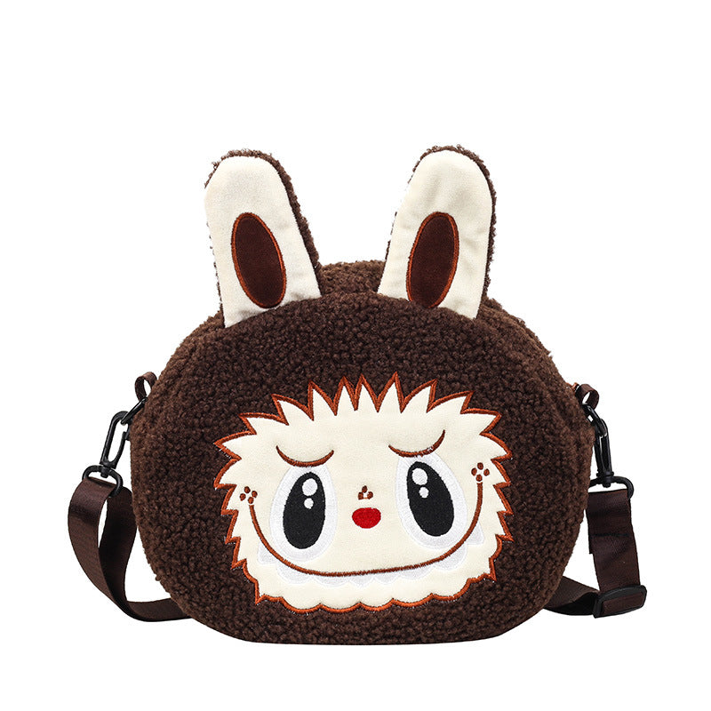 Labubu messenger bag labubu cartoon backpack coin purse children's female plush bag