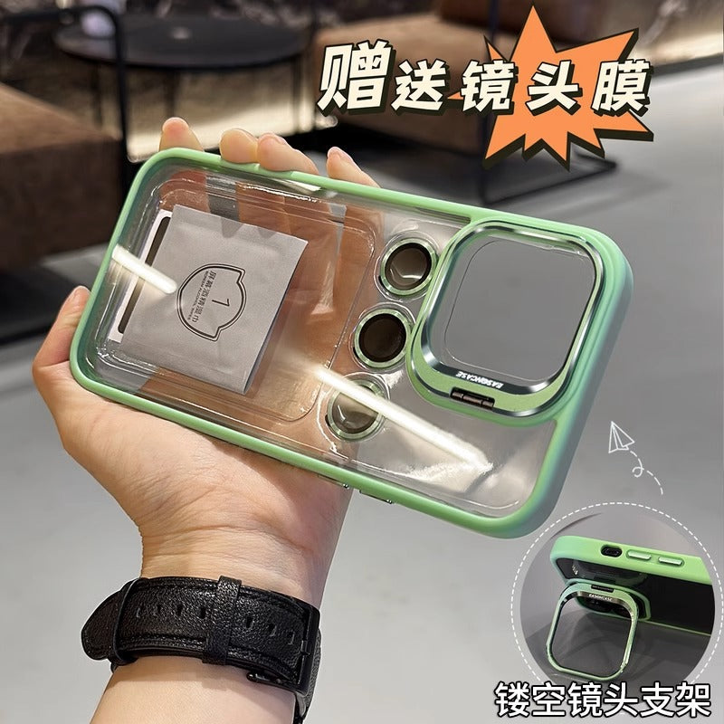 Lens cover bracket suitable for iPhone14 series phone case transparent high-end iPhone 13 series phone cases