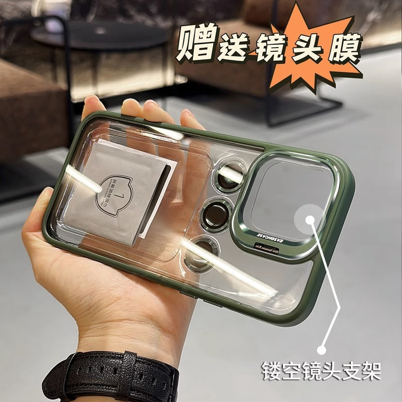 Lens cover bracket suitable for iPhone14 series phone case transparent high-end iPhone 13 series phone cases