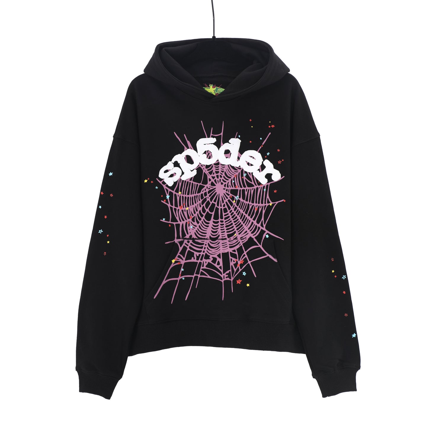 American fashion brand Sp5der 555 star foam print pure cotton hoodie sweater pants suit for men and women