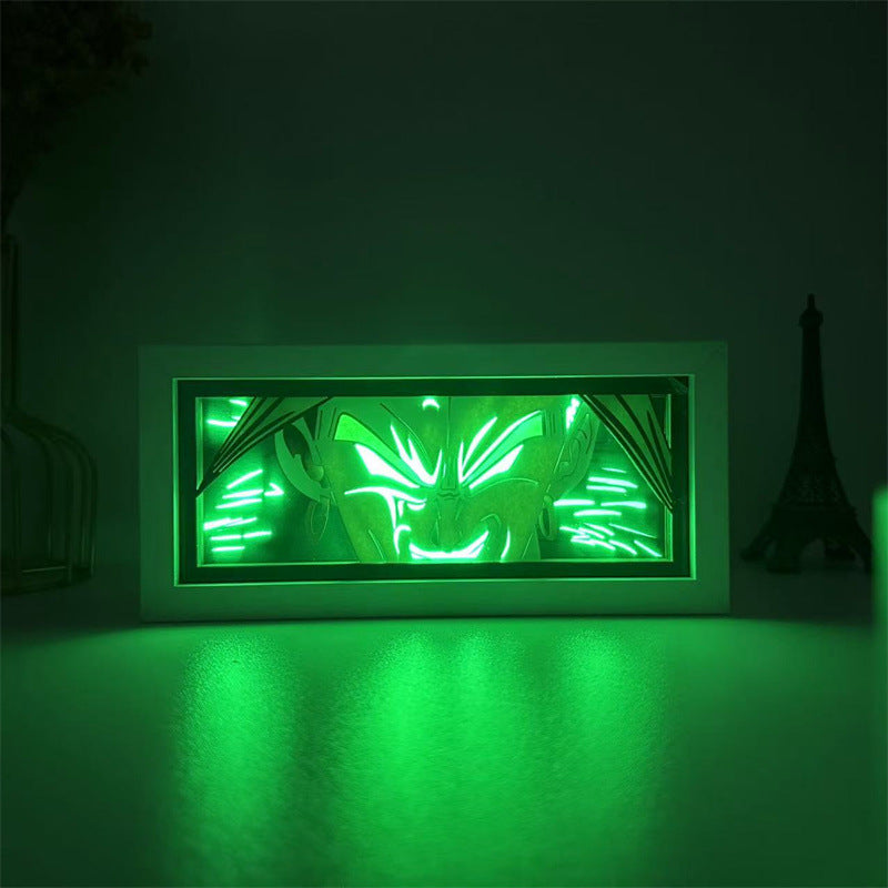Paper sculpture lamp Dragon Ball Dragon Ball Son Goku Vegeta Dragon Ball Super animation surrounding LED night light