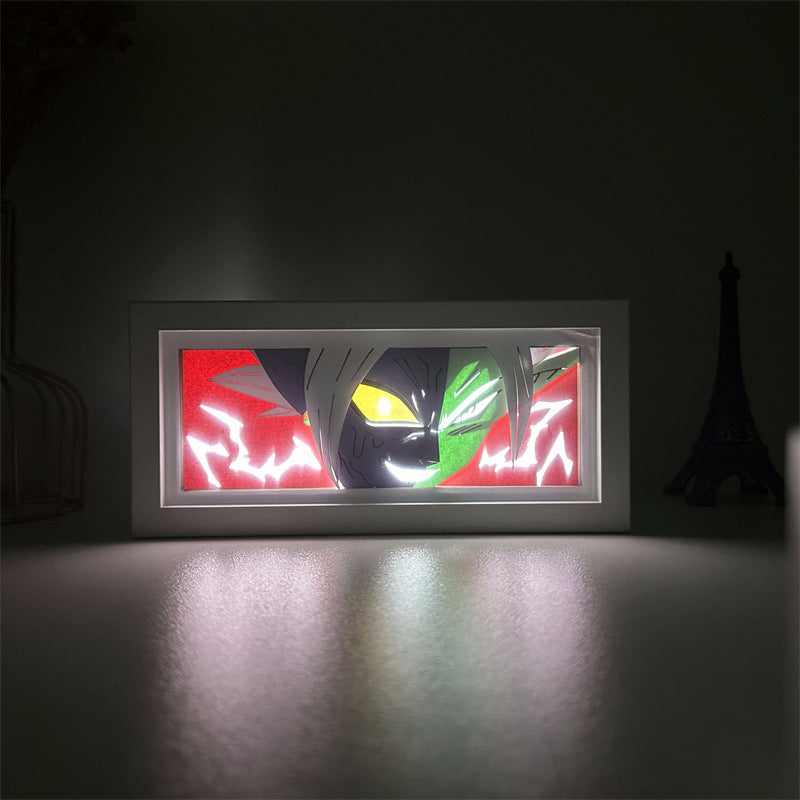 Paper sculpture lamp Dragon Ball Dragon Ball Son Goku Vegeta Dragon Ball Super animation surrounding LED night light
