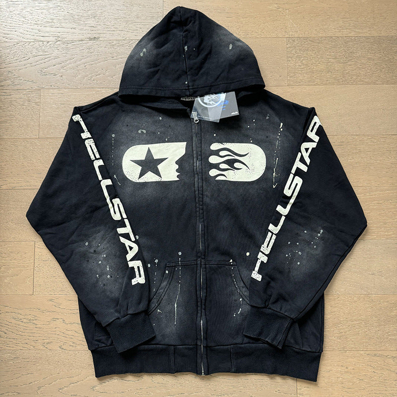 American fashion brand hooded loose men's hooded sweatshirt foreign trade street casual jacket women's hoodie suit