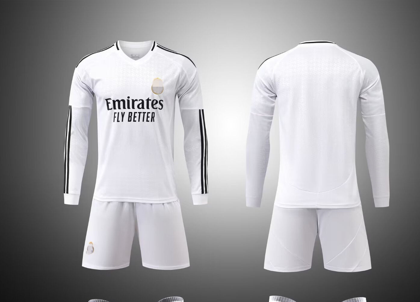 24-25 long-sleeved football uniform suit for boys and children, M and L, training uniform jersey, size 22-2XL
