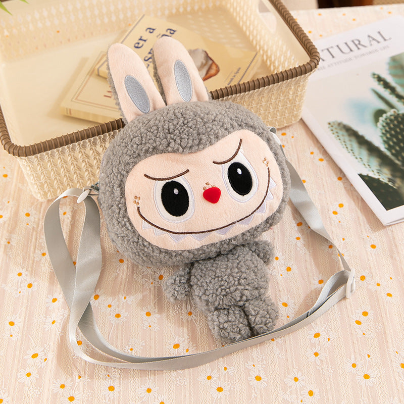Labubu messenger bag labubu cartoon backpack coin purse children's female plush bag