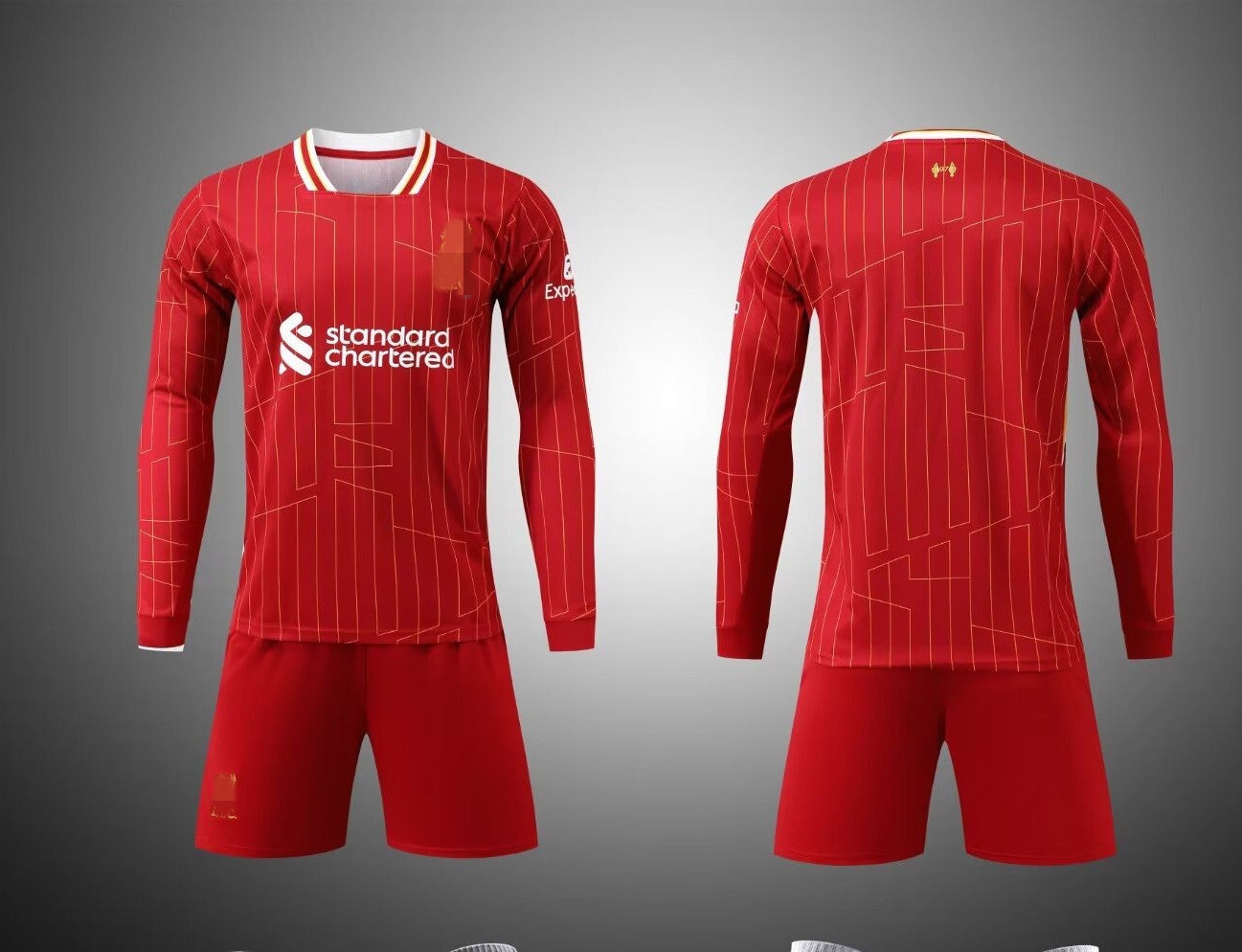24-25 long-sleeved football uniform suit for boys and children, M and L, training uniform jersey, size 22-2XL
