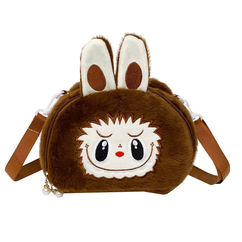 Labubu messenger bag labubu cartoon backpack coin purse children's female plush bag
