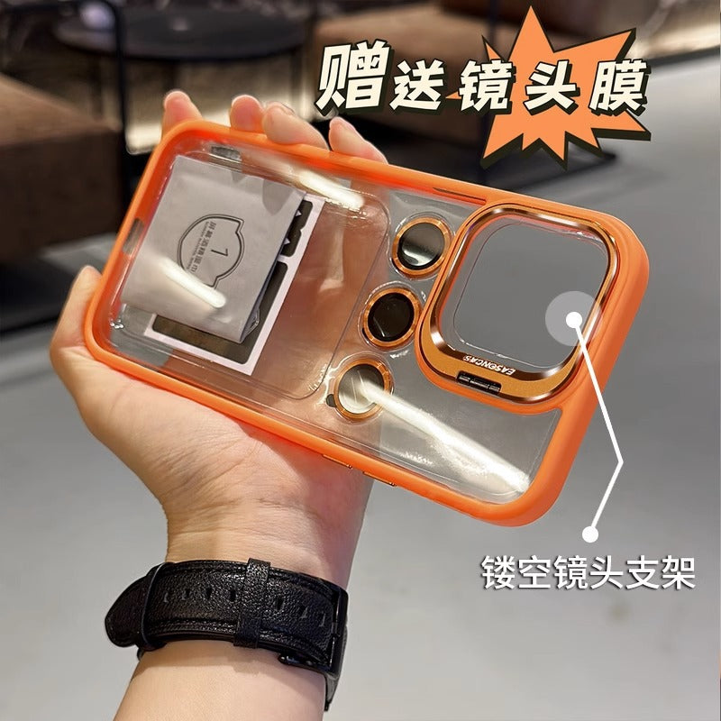 Lens cover bracket suitable for iPhone 12 series phone case transparent high-end iPhone 11 series phone cases