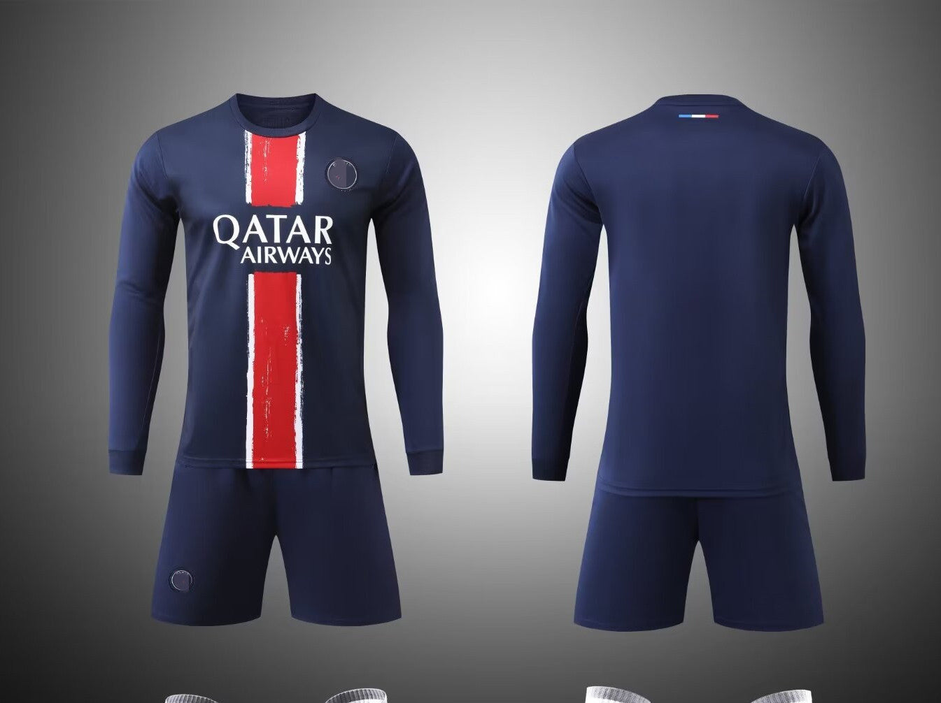 24-25 long-sleeved football uniform suit for boys and children, M and L, training uniform jersey, size 22-2XL