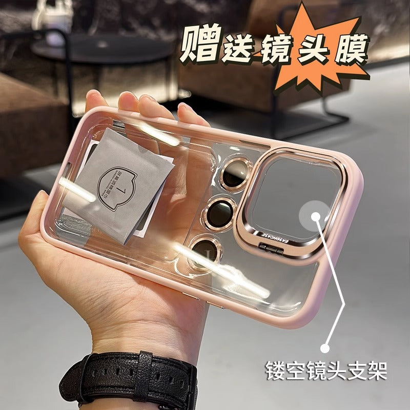 Lens cover bracket suitable for iPhone 12 series phone case transparent high-end iPhone 11 series phone cases