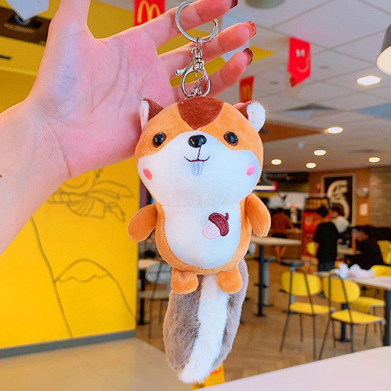 Cartoon Kuromi Plush Keychain Cute Schoolbag Pendant Keychain Pendant Boutique