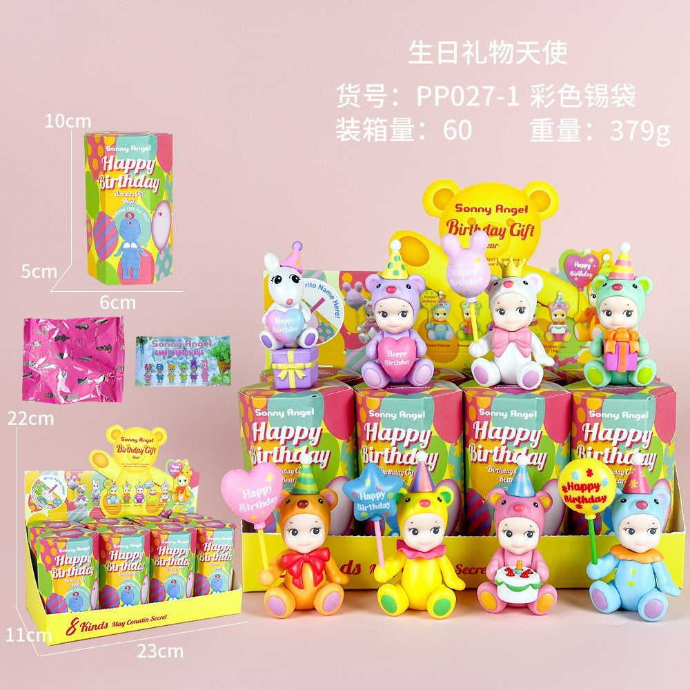 Sonny Papa Angel Figure Car Phone Sticker Cheek Support Blind Box Set Decorations