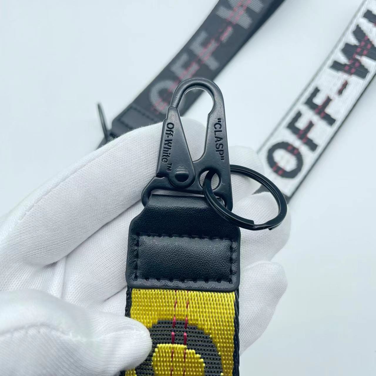 Off-White keychain canvas embroidered letters bags mobile phones cameras luggage pendants gifts keychain