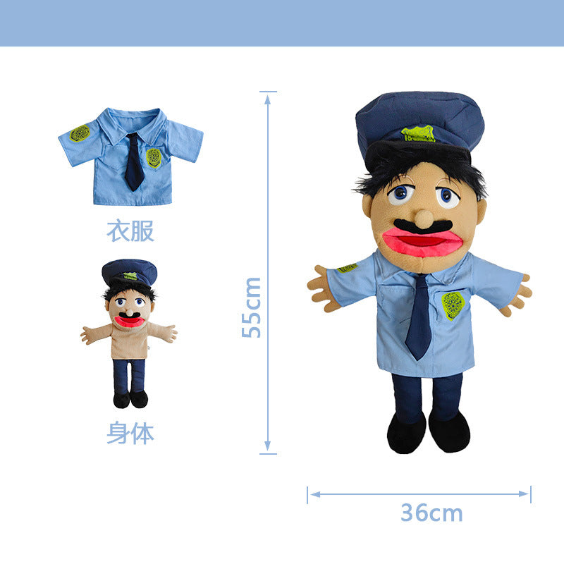 Jeff hand puppet open mouth plush toy rock Jeff hand puppet doll mouth can move with operating rod