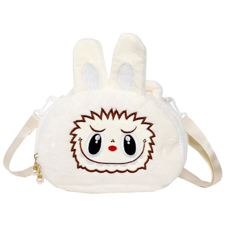 Labubu messenger bag labubu cartoon backpack coin purse children's female plush bag