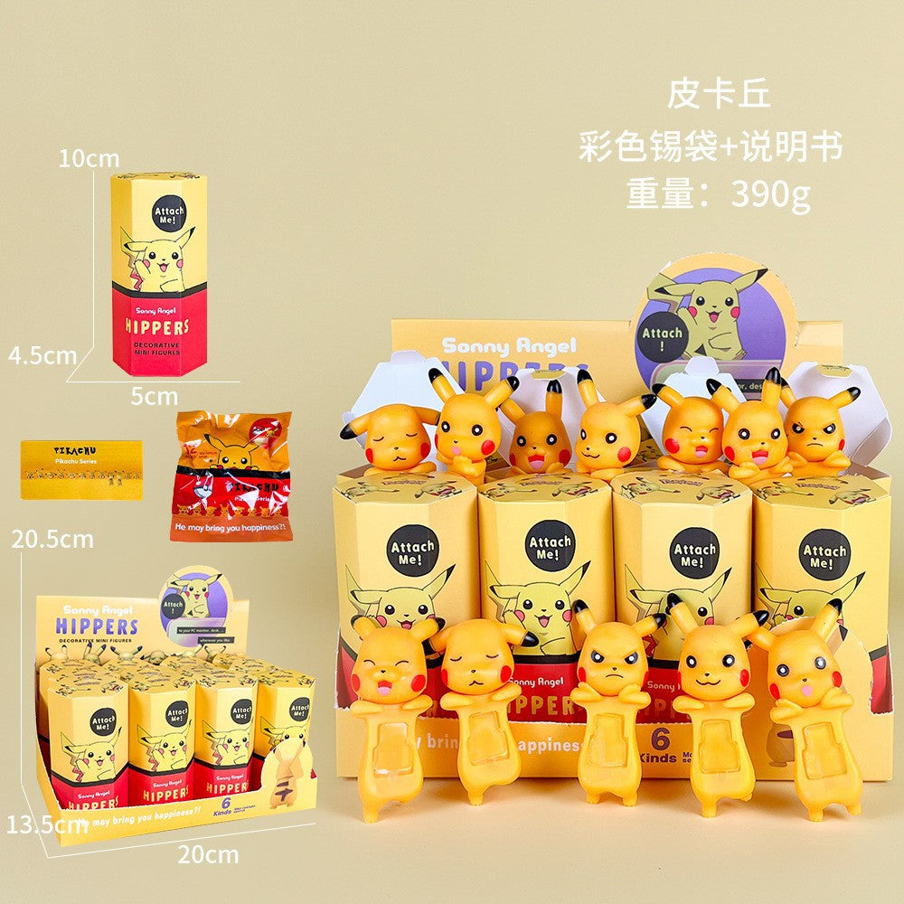 Sonny Papa Angel Figure Car Phone Sticker Cheek Support Blind Box Set Decorations