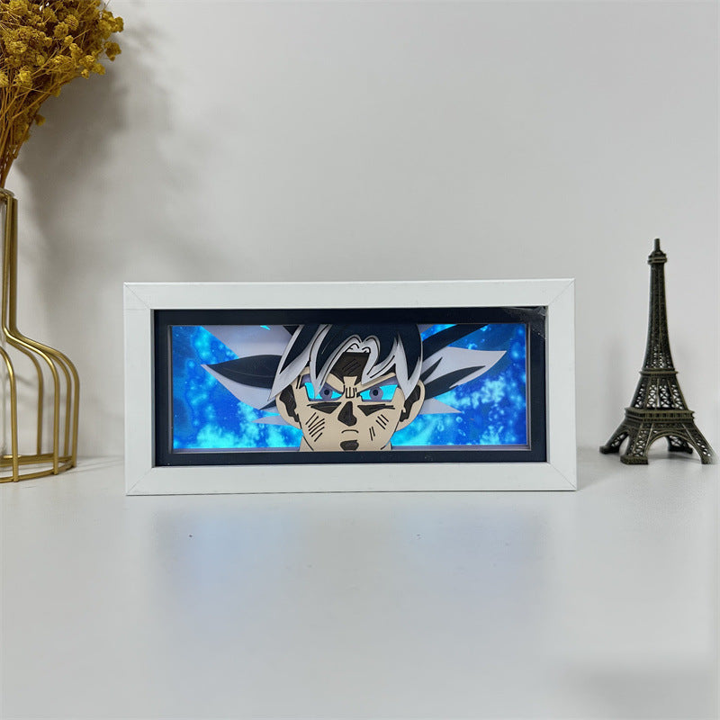 Paper sculpture lamp Dragon Ball Dragon Ball Son Goku Vegeta Dragon Ball Super animation surrounding LED night light