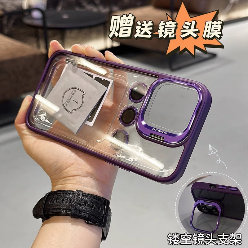 Lens cover bracket suitable for iPhone 12 series phone case transparent high-end iPhone 11 series phone cases