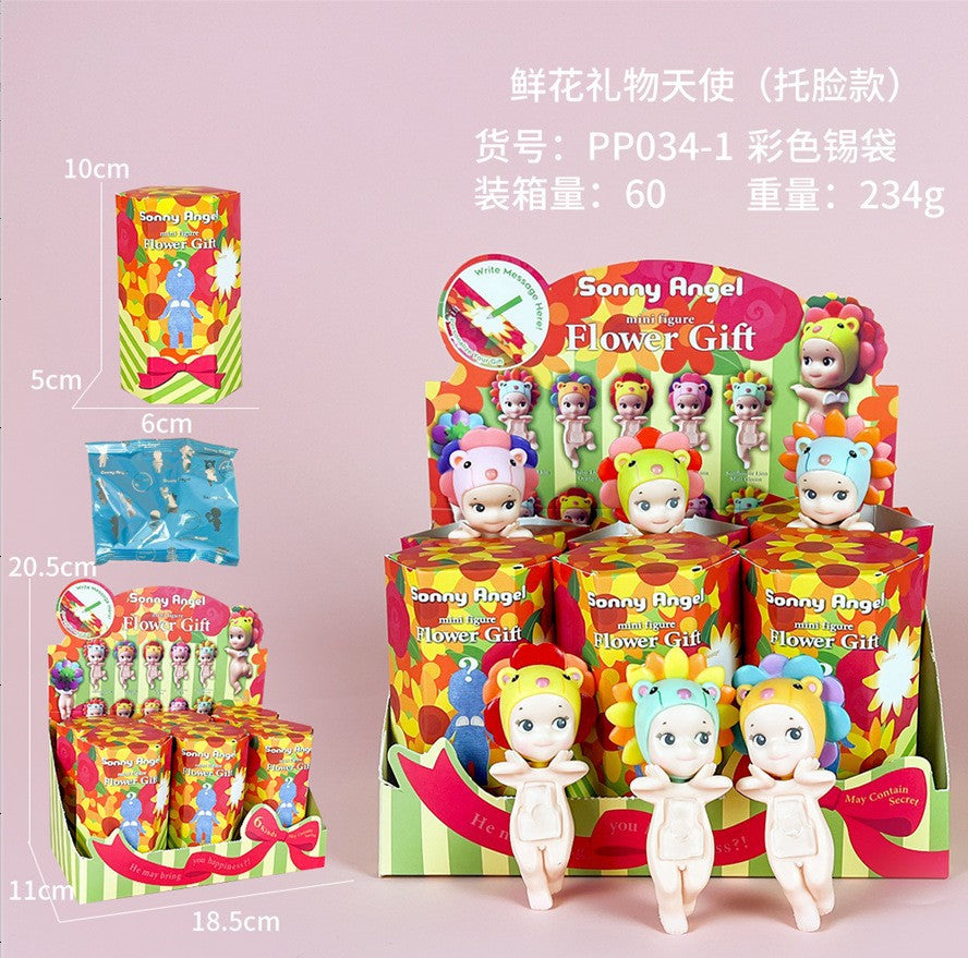 Sonny Angel Figure Car Phone Sticker Cheek Support Blind Box Set Decorations